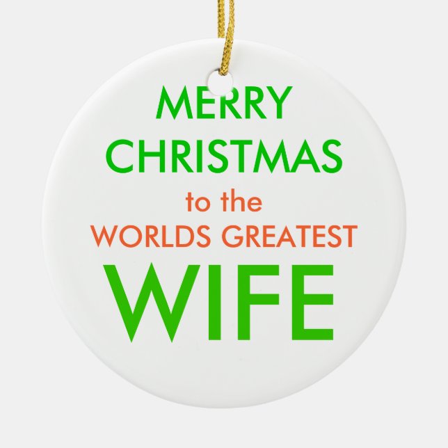 FROHE WEIHNACHTEN, KERAMIK ORNAMENT (Vorne)
