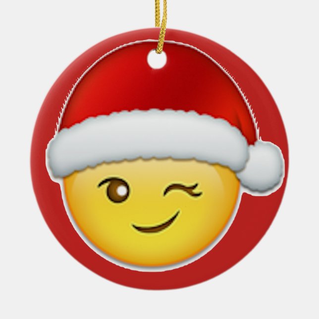 Frohe Weihnachten Keramik Ornament (Vorne)