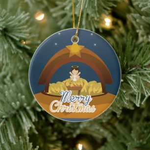 Frohe Weihnachten Keramik Ornament