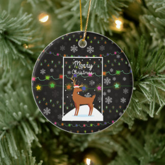 Frohe Weihnachten Keramik Ornament