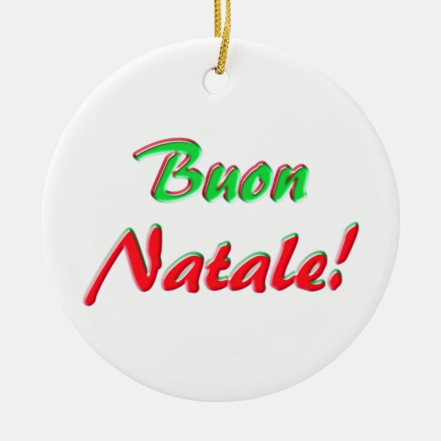 Frohe Weihnachten Keramikornament (Vorne)