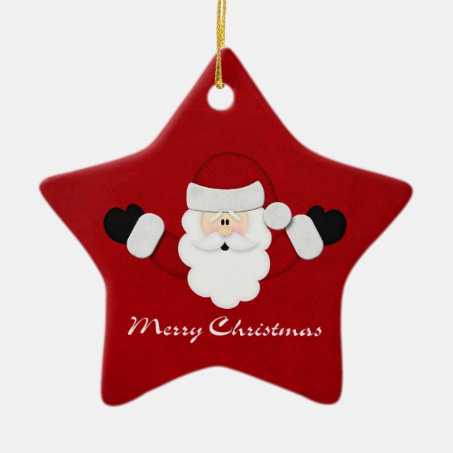 Frohe Weihnachten Keramikornament (Vorne)