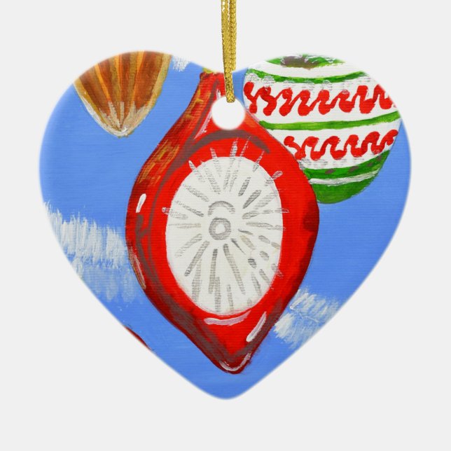 Frohe Weihnachten Keramikornament (Vorne)
