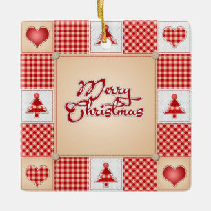 Frohe Weihnachten Keramikornament