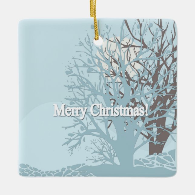 Frohe Weihnachten! Keramikornament (Vorderseite)