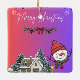Frohe Weihnachten  Keramikornament