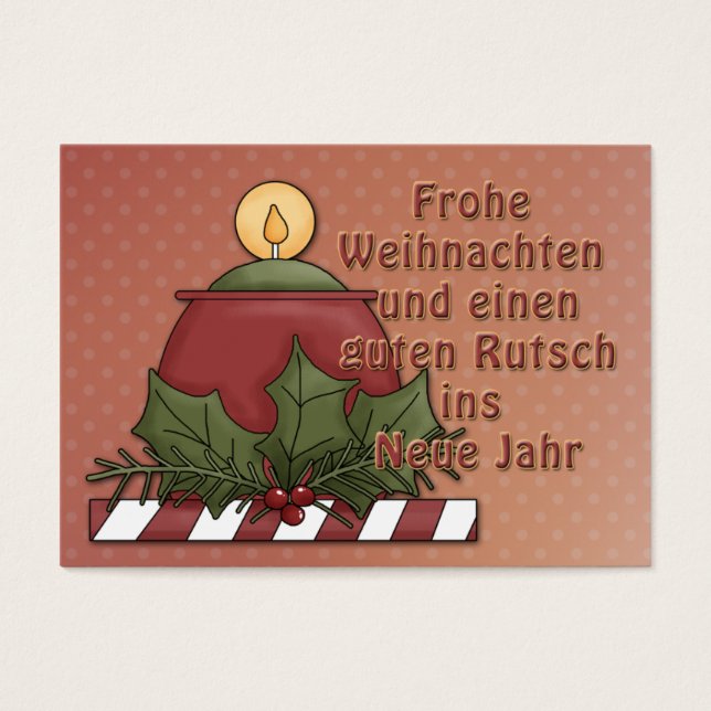 Frohe Weihnachten - Kerzen Motiv (Vorderseite)