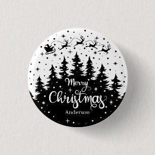 Frohe Weihnachten Kiefer Weihnachtsmann Rentier Sc Button