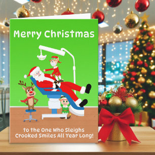 Frohe Weihnachten Kieferorthopäde Weihnachtsmann Karte