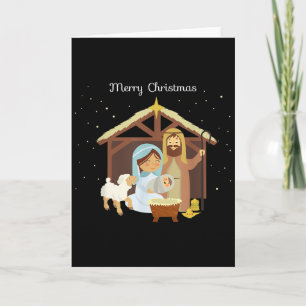 Frohe Weihnachten & Kippenszene Christlicher Glaub Karte
