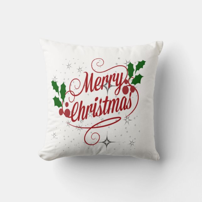 Frohe Weihnachten Kissen (Vorderseite)