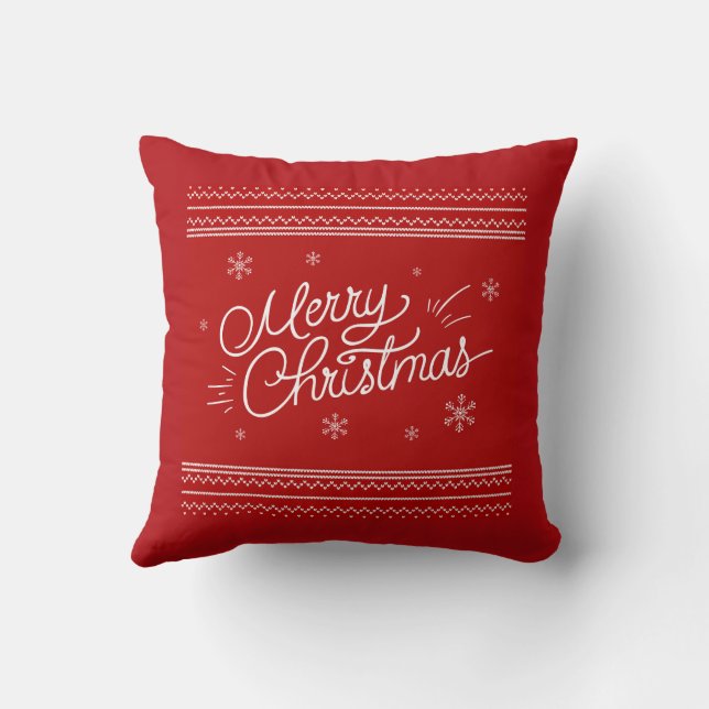 Frohe Weihnachten Kissen (Rückseite)