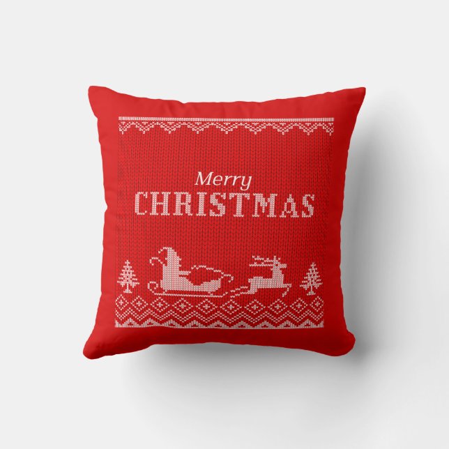 Frohe Weihnachten Kissen (Rückseite)