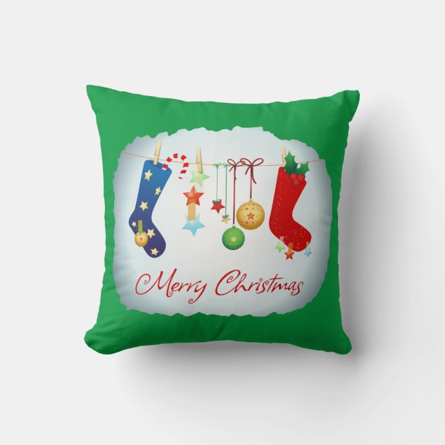 Frohe Weihnachten Kissen (Vorderseite)