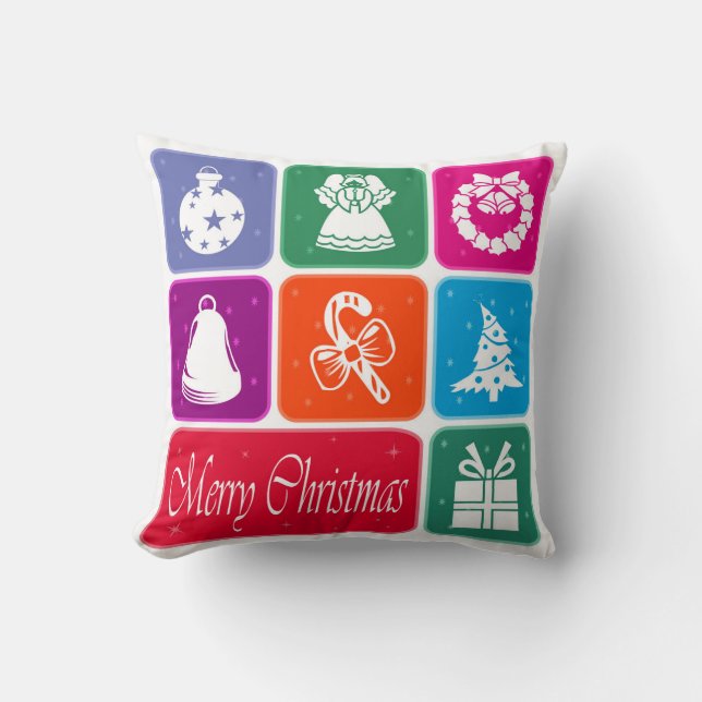 Frohe Weihnachten Kissen (Vorderseite)