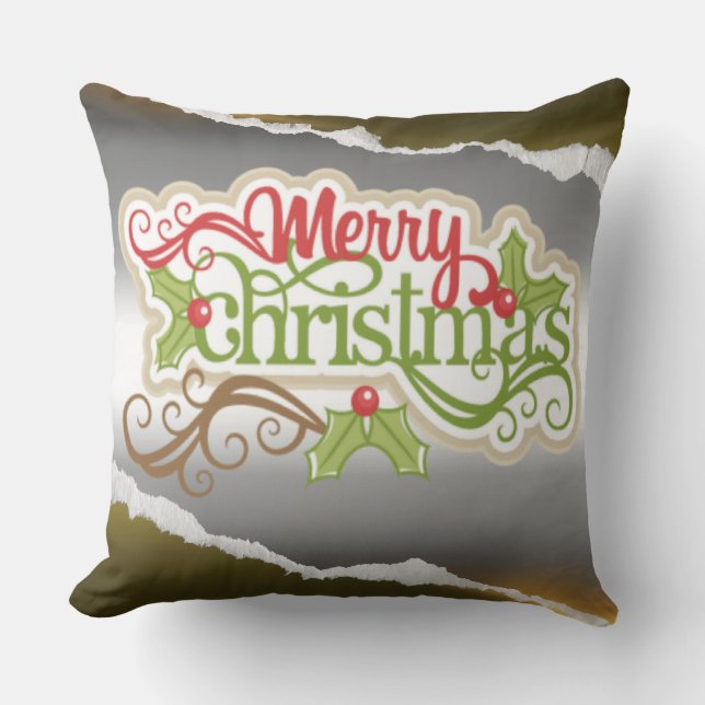 Frohe Weihnachten  Kissen (Vorderseite)