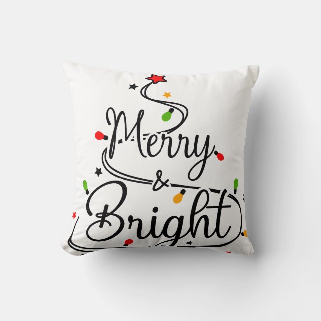 Frohe Weihnachten Kissen (Vorderseite)