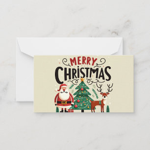 Frohe Weihnachten Klappkarte Mitteilungskarte