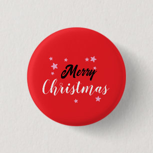 Frohe Weihnachten Klassik Einzigartig Minimalistis Button