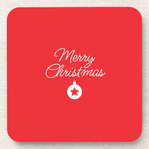 Frohe Weihnachten Klassik Einzigartig Minimalistis Getränkeuntersetzer