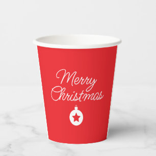Frohe Weihnachten Klassik Einzigartig Minimalistis Pappbecher