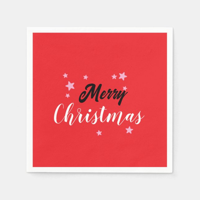 Frohe Weihnachten Klassik Einzigartig Minimalistis Serviette (Vorderseite)