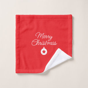 Frohe Weihnachten Klassik Einzigartig Minimalistis Waschlappen