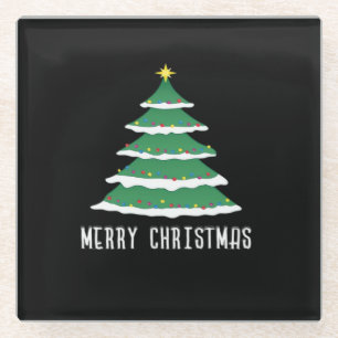 Frohe Weihnachten Klassiker Glasuntersetzer