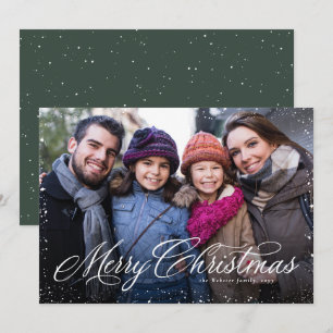 Frohe Weihnachten klassisch ein Foto grün
