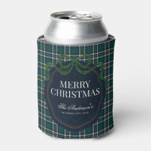 Frohe Weihnachten Klassisch Elegant Karo Kariert Dosenkühler