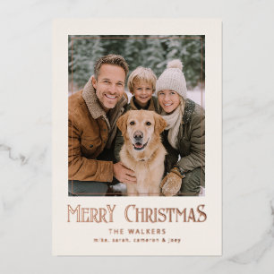 Frohe Weihnachten Klassischer Bilderrahmen Folien Feiertagskarte