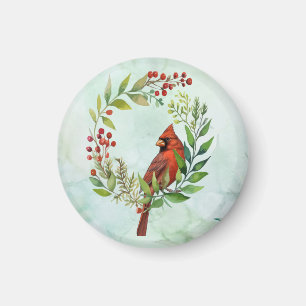 Frohe Weihnachten Klassischer Kardinal Magnet