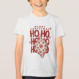 Frohe Weihnachten Klassisches Festtagsdesign Tri-Blend Shirt