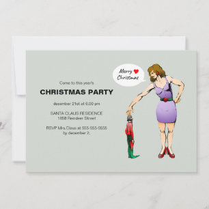 Frohe Weihnachten Kleine Elf Party Einladung