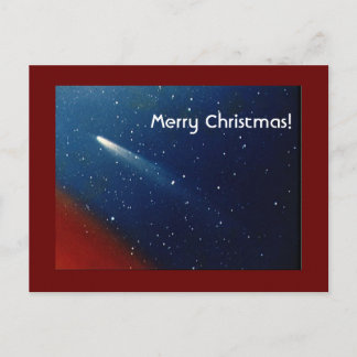 Frohe Weihnachten! Komet Kohoutek Feiertagspostkarte