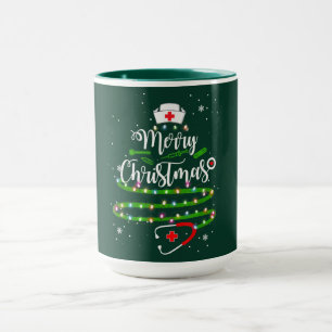 Frohe Weihnachten Krankenschwester – Weihnachtsbau Tasse