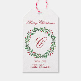 Frohe Weihnachten Kranz Geschenk-Anhänger Geschenkanhänger