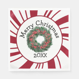 Frohe Weihnachten Kranz Serviette