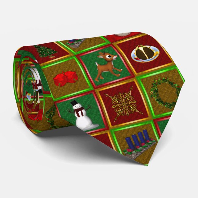 Frohe Weihnachten Krawatte (Gerollt)