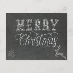 Frohe Weihnachten Kreidetafel Design Postkarte