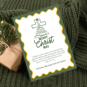 Frohe Weihnachten Kreuz Baum Segen