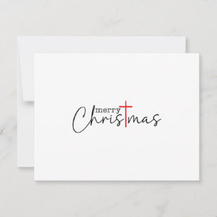 Frohe Weihnachten Kreuz Christus Xmas Männer Fraue Dankeskarte