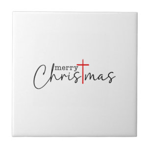 Frohe Weihnachten Kreuz Christus Xmas Männer Fraue Fliese