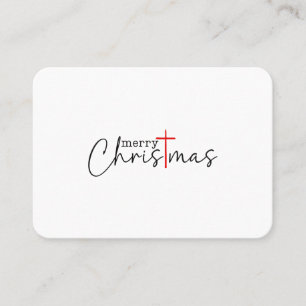 Frohe Weihnachten Kreuz Christus Xmas Männer Fraue Visitenkarte
