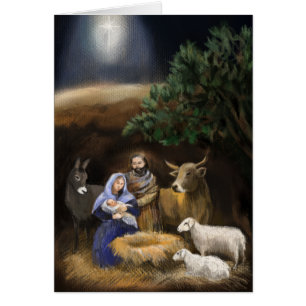 Frohe Weihnachten Krippe
