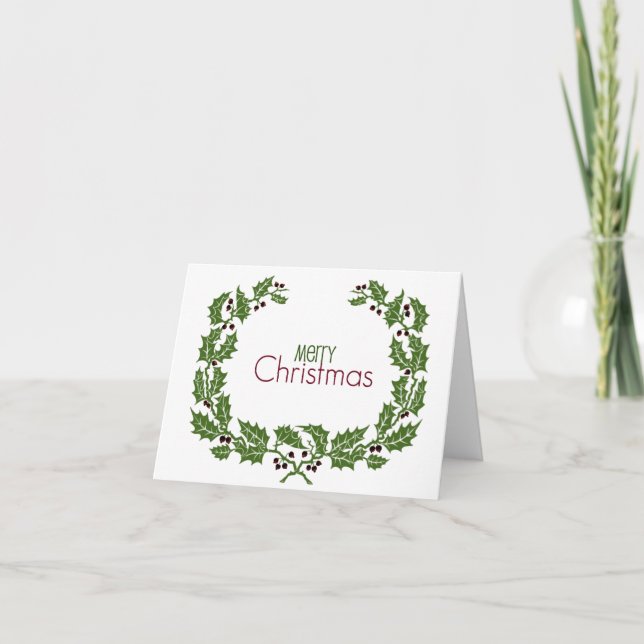 Frohe Weihnachten l Elegant Vintag Wreath (Vorderseite)