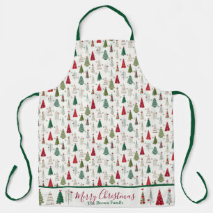 Frohe Weihnachten l Moderner Minimalistischer Weih Schürze