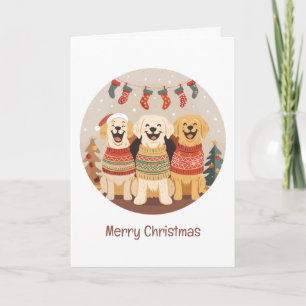 Frohe Weihnachten Labrador Retriever Hunde