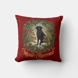 Frohe Weihnachten Labrador Retriever Kissen