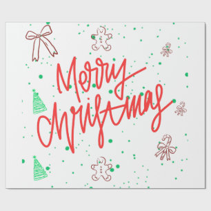 Frohe Weihnachten Lebkuchen Design. Geschenkpapier